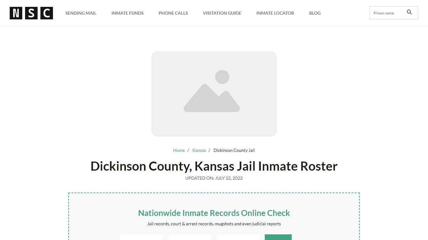 Dickinson County, Kansas Jail Inmate List